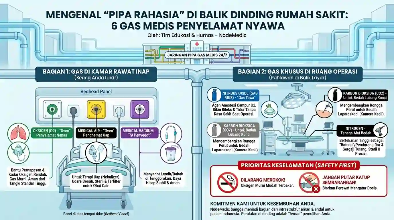 macam macam gas medis yang ada dirumah sakit dan fungsi utamannya untuk menyelamatkan pasien