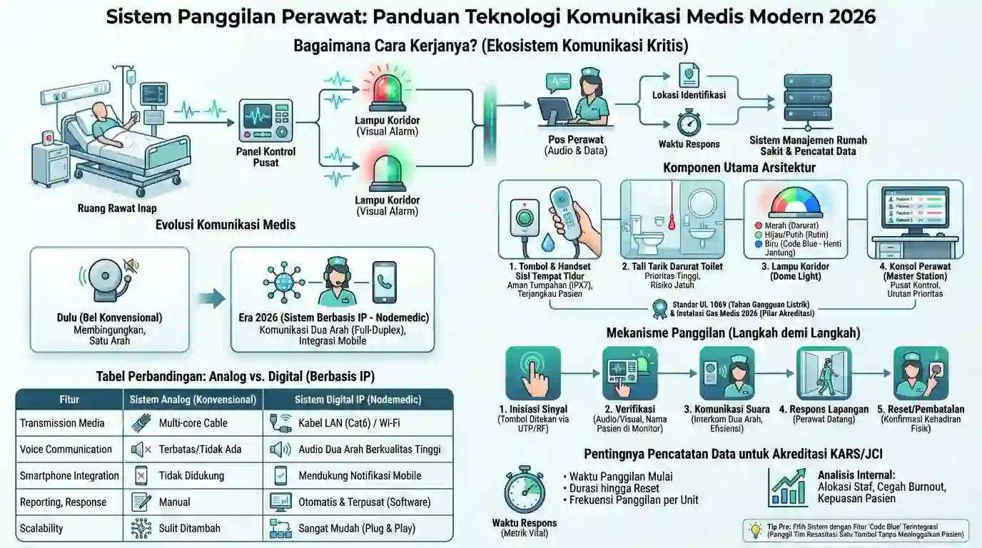 visualisasi cara kerja nurse call dirumah sakit
