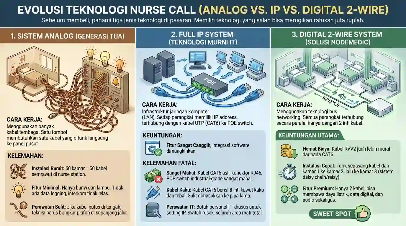 evolusi teknologi nurse calll dari masa ke masa