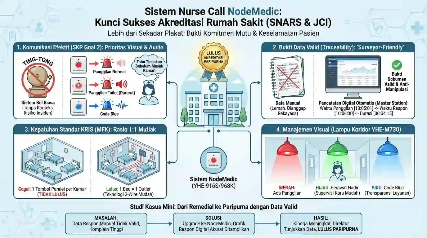 visualisasi peran penting nurse call nodemedic