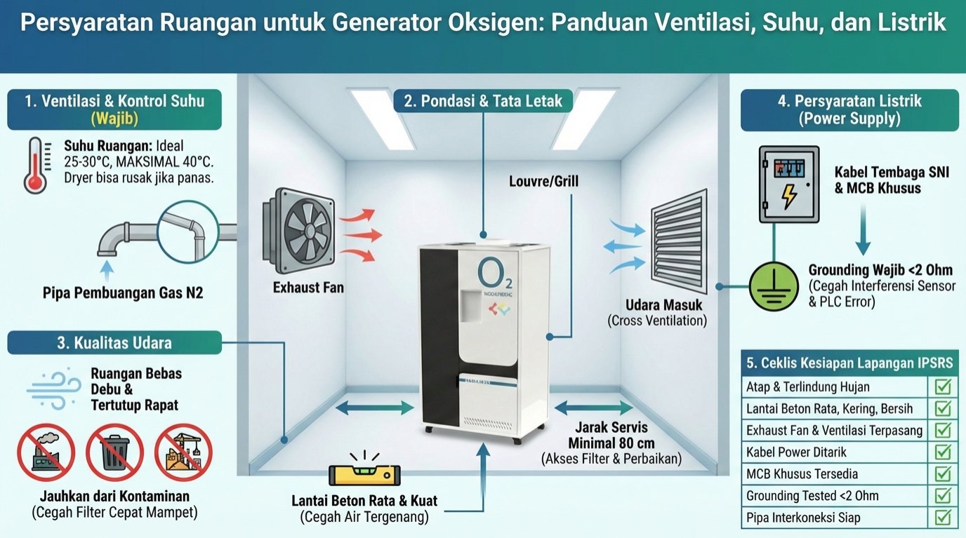 peryaratan ruangan vuntuk generator oksigen